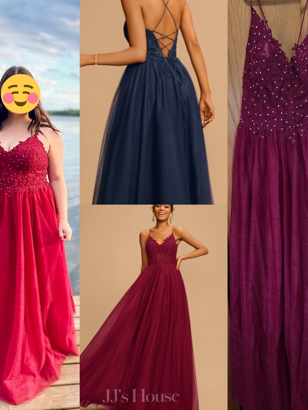 Woman's Burgundy Gown - Picture 8 of 10